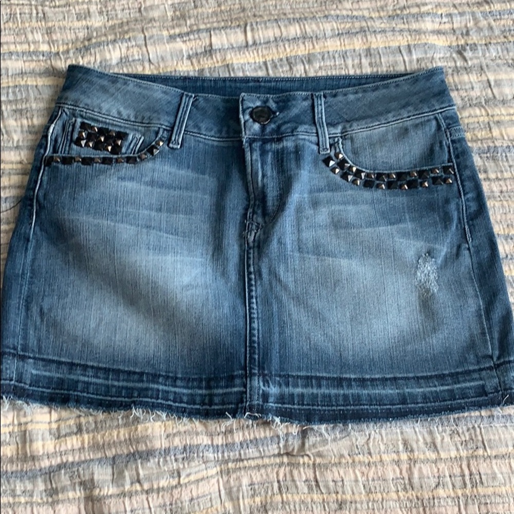 Black orchid jean skirt